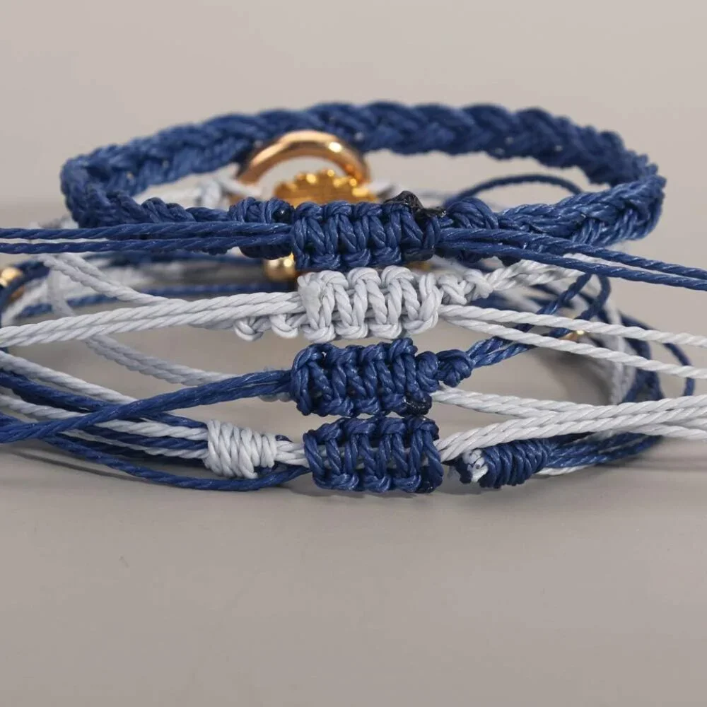 Sunflower String Bracelet Handmade Braided Rope Charms Boho Surfer Bracelet for